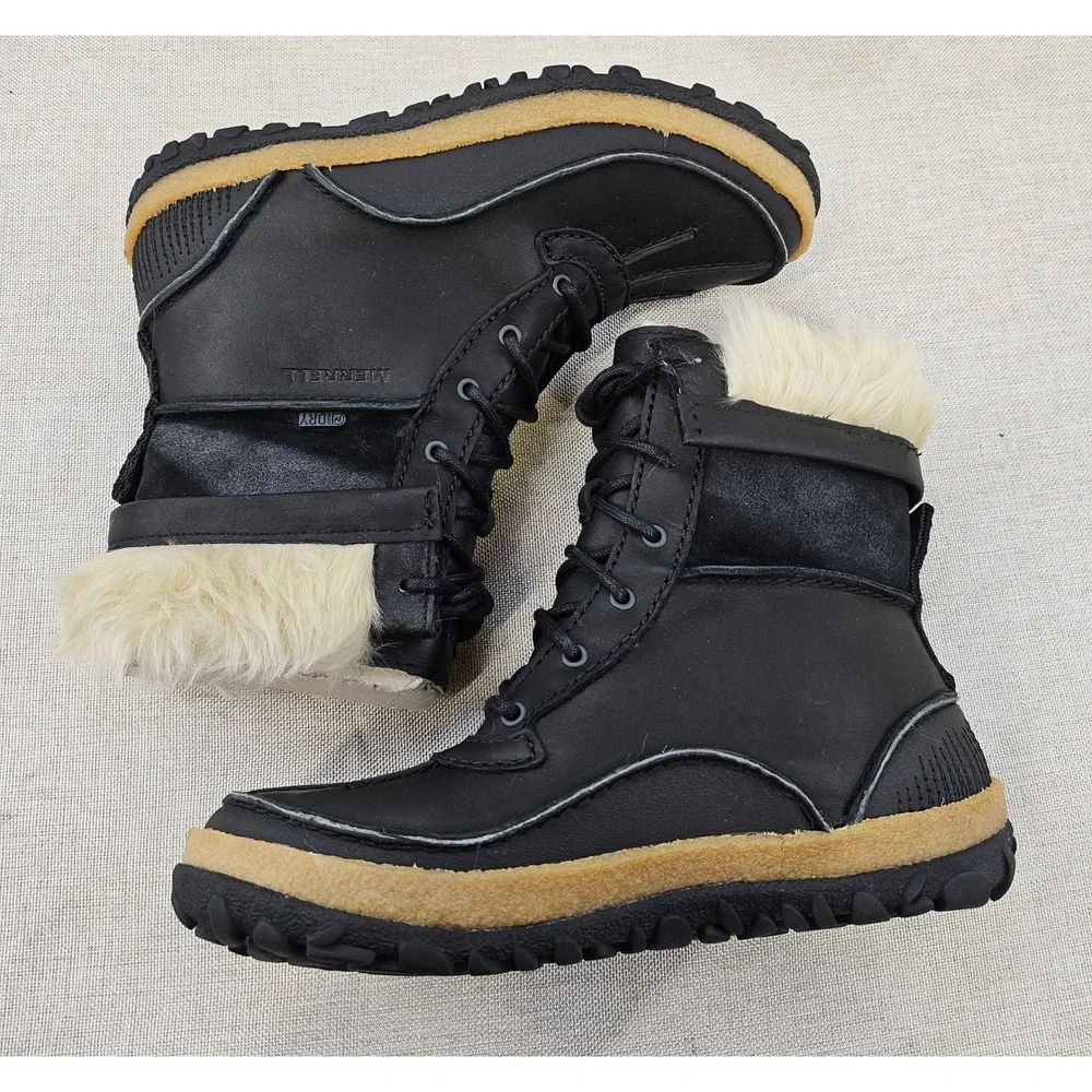 Merrell Tremblant Mid Polar Waterproof Black Duck Boots 200 Gram Womens 5.5
